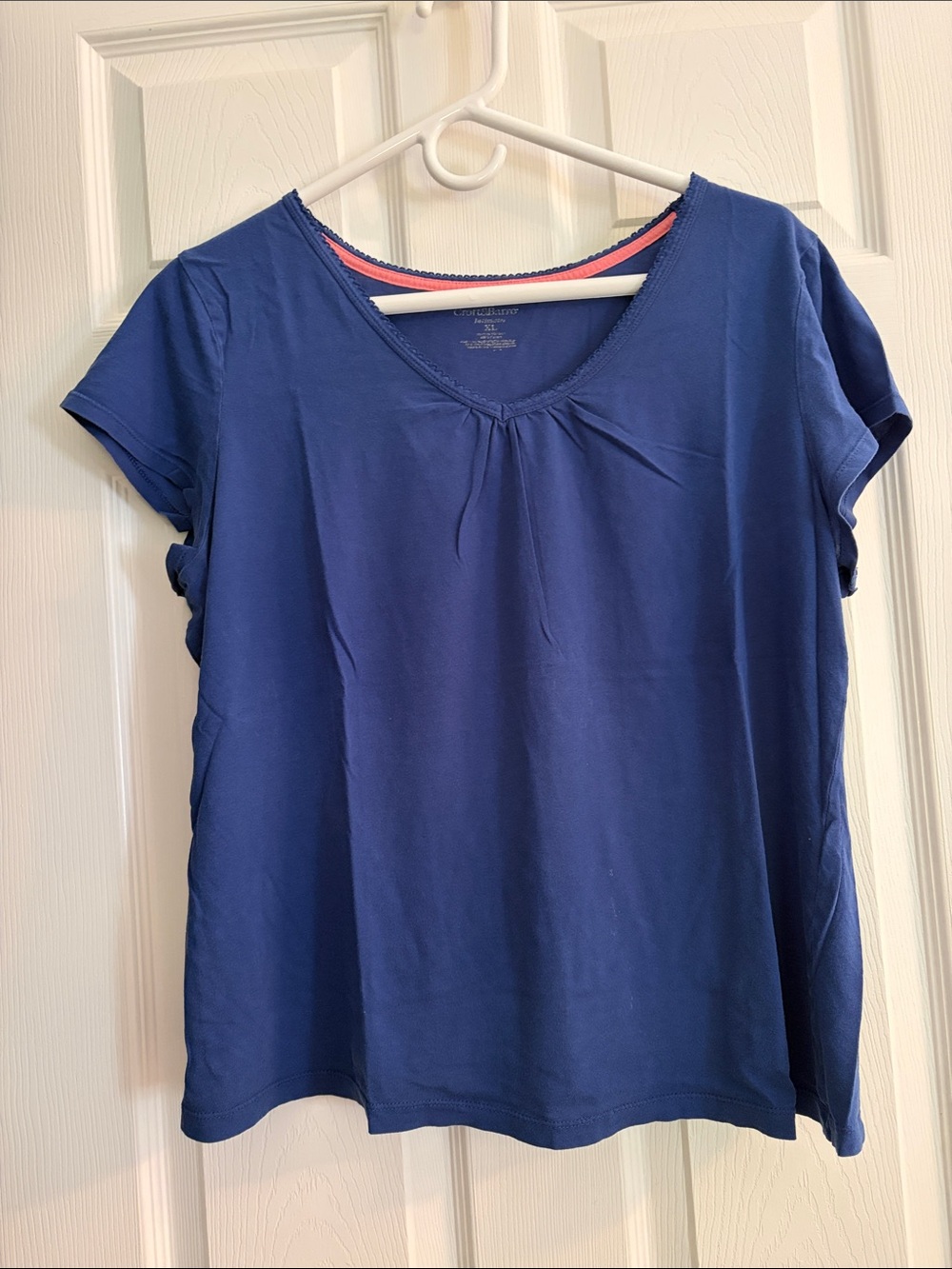 croft & barrow Royal Blue V-Neck Short Sleeve Tee